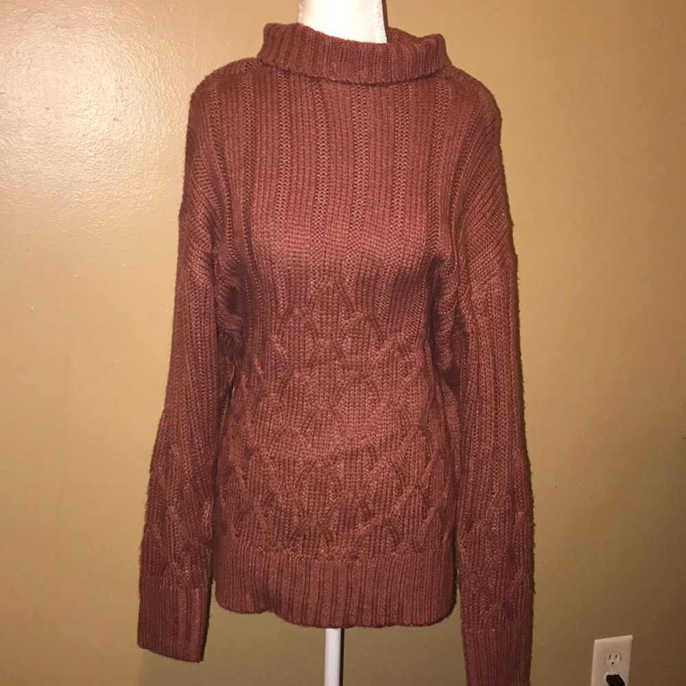 Melrose and market coral knitted sweater